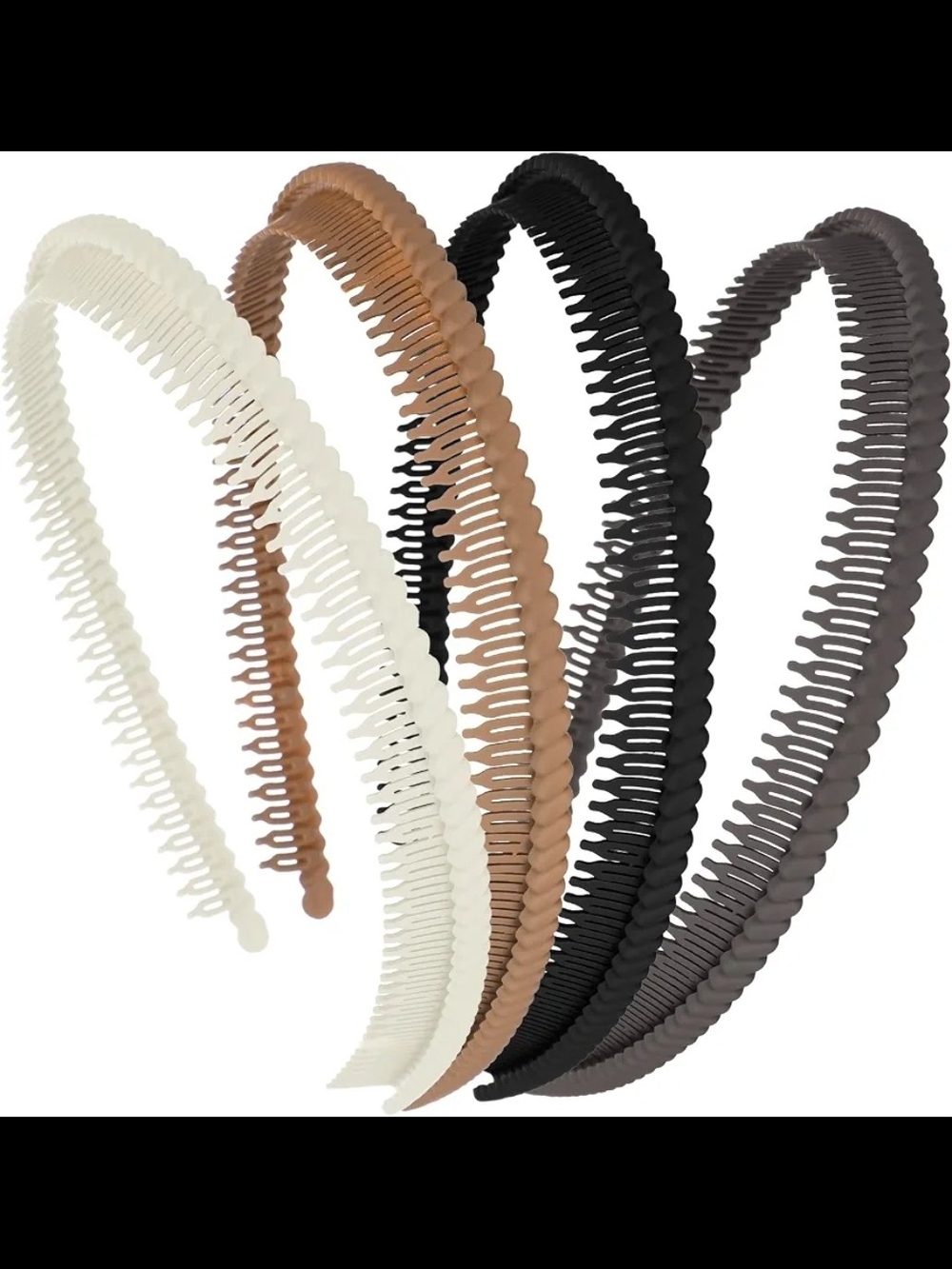 4 Pcs Headbands With Teeth Comfortable Non-Slip